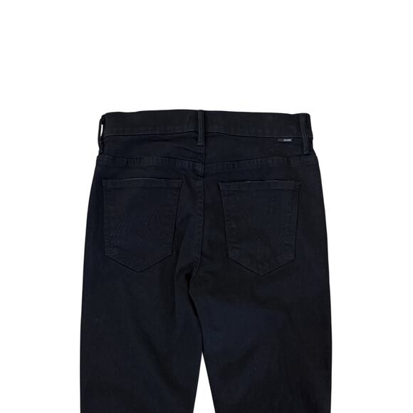MOTHER The Insider Crop Cropped Bootcut Not Guilty Black Stretch Jeans Size 27 - Picture 9 of 12